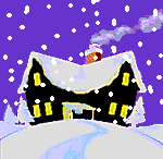 maison sous la neige